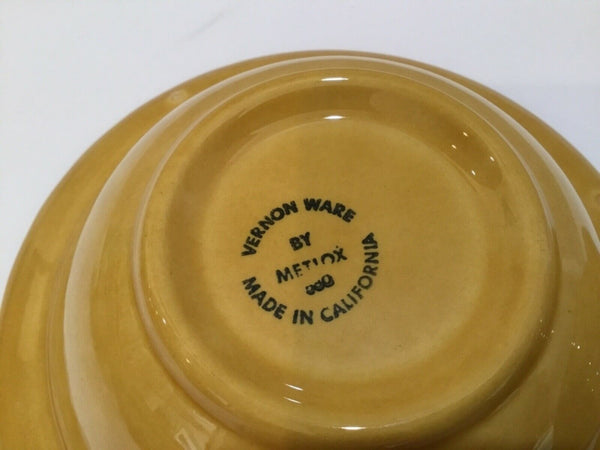 Set Of (4) Metlox Vernon Ware San Fernando Gold Bowls Poppy Trail (6-7/8”)