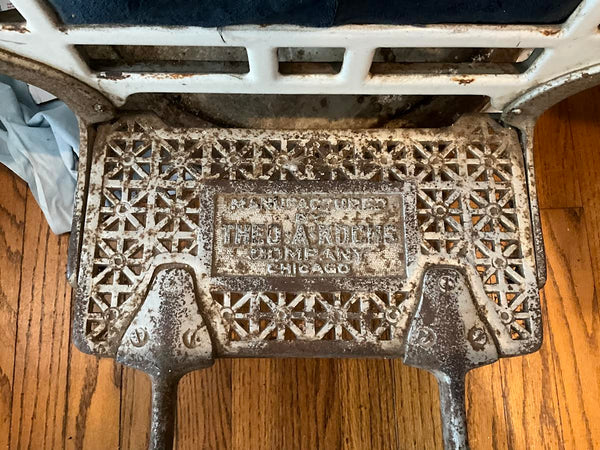 ANTIQUE THEO-A-KOCHS CAST IRON BARBER'S CHAIR (100+ YEARS OLD)