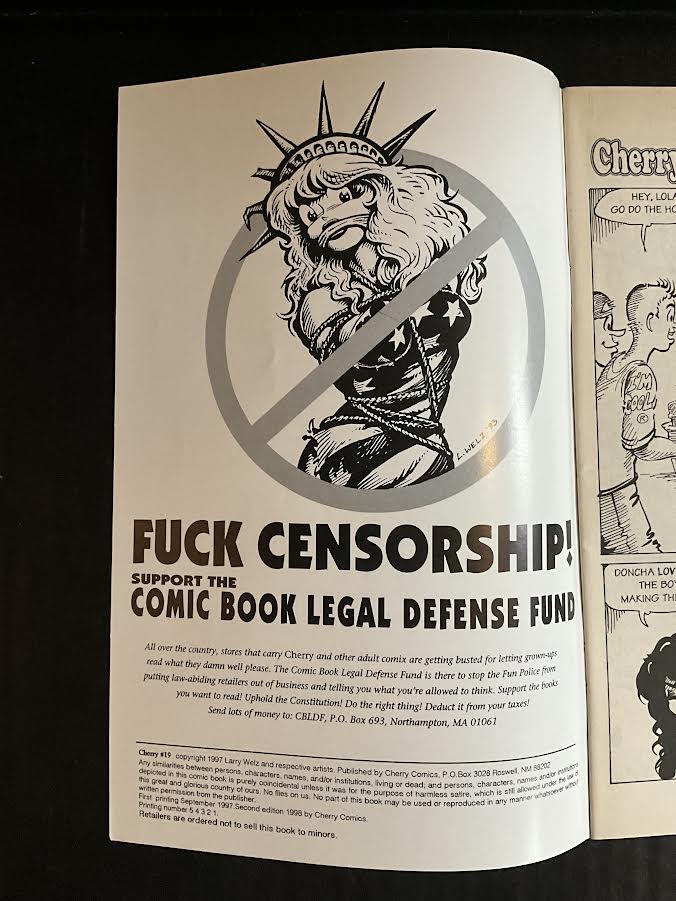 1998 CHERRY COMICS CHERRY #19 COMIC BOOK BY LARRY WELZ (SECOND