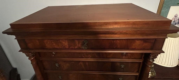 BEAUTIFUL EUROPEAN REVIVAL LARGE CHEST OF DRAWERS