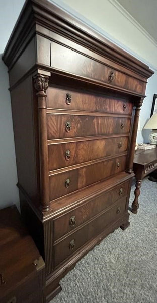 BEAUTIFUL EUROPEAN REVIVAL LARGE CHEST OF DRAWERS