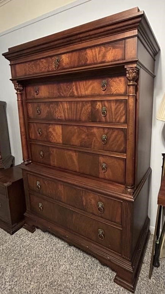 BEAUTIFUL EUROPEAN REVIVAL LARGE CHEST OF DRAWERS