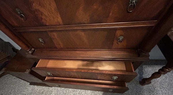 BEAUTIFUL EUROPEAN REVIVAL LARGE CHEST OF DRAWERS