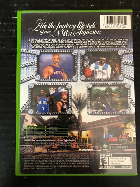 2004 XBOX MIDWAY NBA BALLERS FEATURING STEPHON MARBURY (INCLUDES GAME, BOOKLET, AND ORIGINAL BOX)