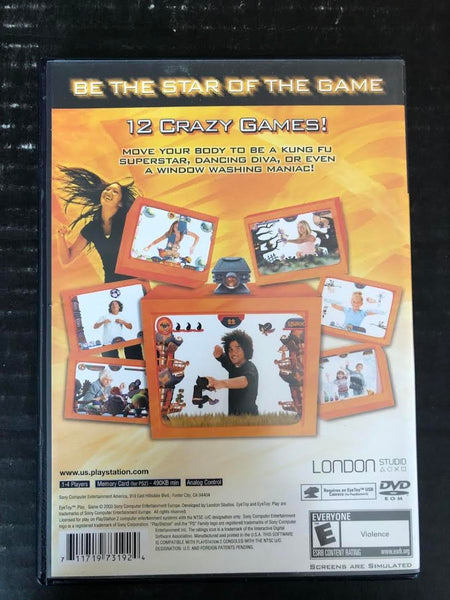 2003 PLAYSTATION 2 SONY EYE TOY PLAY (INCLUDES DISC, BOOKLET, AND ORIGINAL BOX)