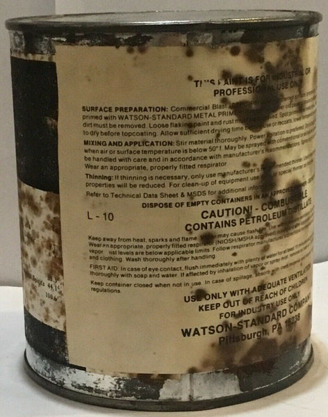 WATSON-STANDARD GULF NO.702 GLOSS ENAMEL BATTLESHIP GRAY 27-527A (FULL)